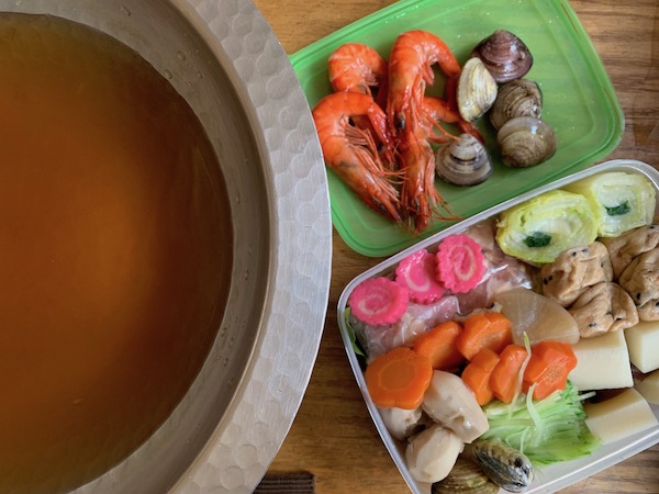 在宅だからできるランチ　お家でうどんすき